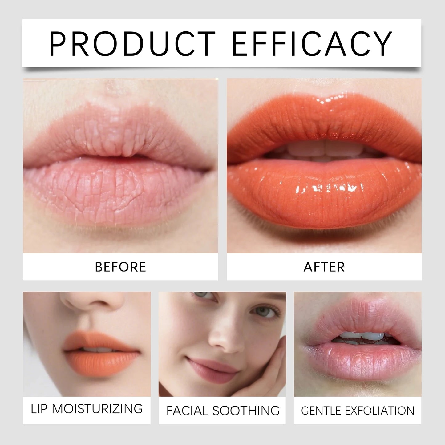 HOYGI Face Mask and Lip Balm Set Nourishing Repair Exfoliating Lip Care Deep Hydration Moisturizing Soothing Firming Facial Mask