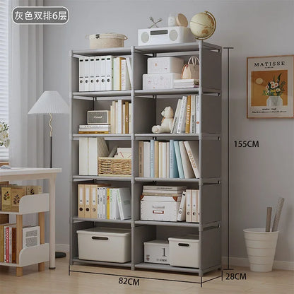 Multi-Layer Bookshelf Easy Assembly Bookcase Living Room Book Shelf Study Room Bedroom Storage Shelf Sundries Toys Cabinet