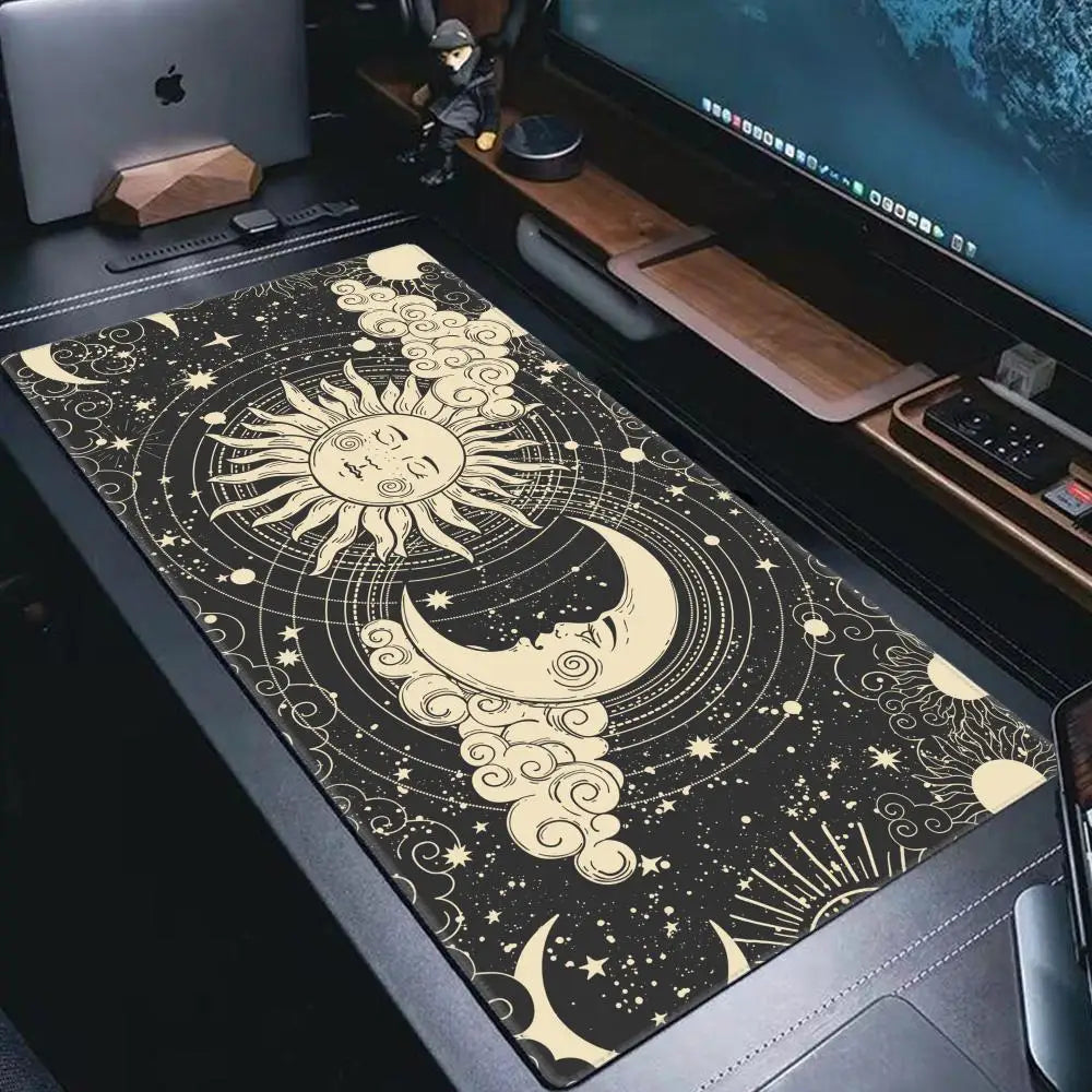 Moon Sun Planet Large XL Speed Version Game Computer Keyboard Office Table Mat tarot card Gaming Mouse Pad for PC Gamer Mousemad