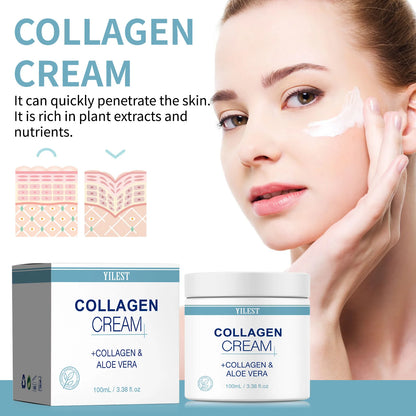 100g Collagen Cream Lifting Firming Smooth Wrinkles Face Cream For Deep Moisturizer Whitening Brighten Skin Care Products