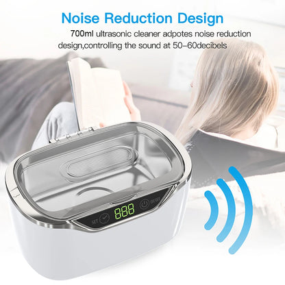 700ml Ultrasonic Cleaner Portable Washing Machine 50W Dishwasher Lave-Dishes Ultrasound Bath Sonic for 220V EU Plug