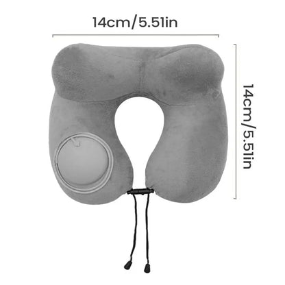 Travel Neck Pillow  Inflatable U Shape Neck Support Pillow Plush Sleeper for Travel Sleeping Napping Bedroom Airplane Office