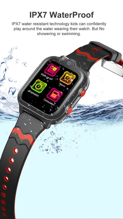 2025 New Smart Watches 4G Kids GPS AGPS LBS SOS Music Playback Dual Camera Smartwatch Waterproof 900mAh Boy Girl Children Gift