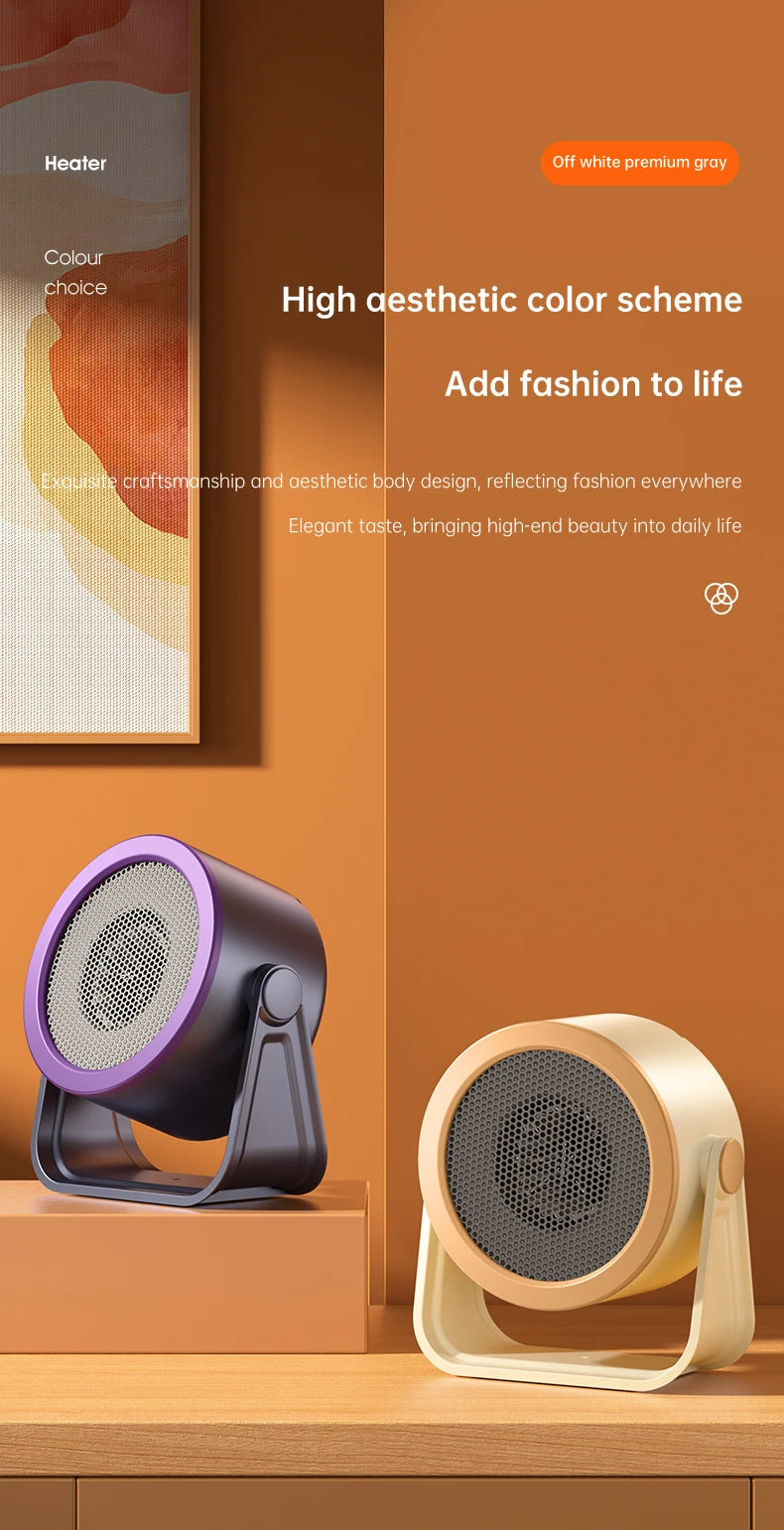 Desktop Heater Electric Heater Hot Air Blower Portable Fan Heater Mini Radiator Office Room Home Appliance Warmer Low Consumptio
