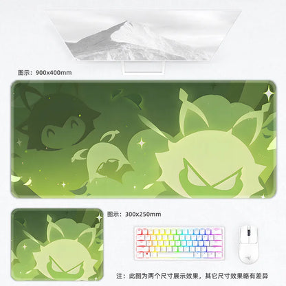 Genshin Impact Postcard Mouse Pad Large Custom Computer Keyboard Game Pads Home Office Desktop Mat