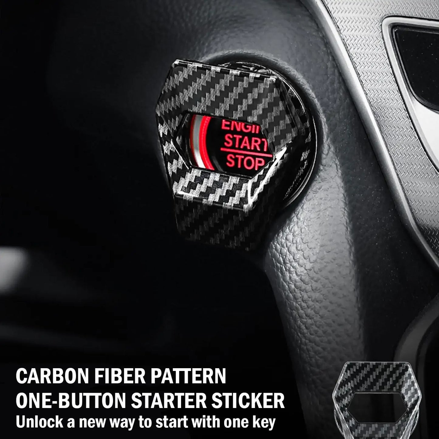 New universal car engine start stop switch button protective cover, anti scratch car interior design car product accessories