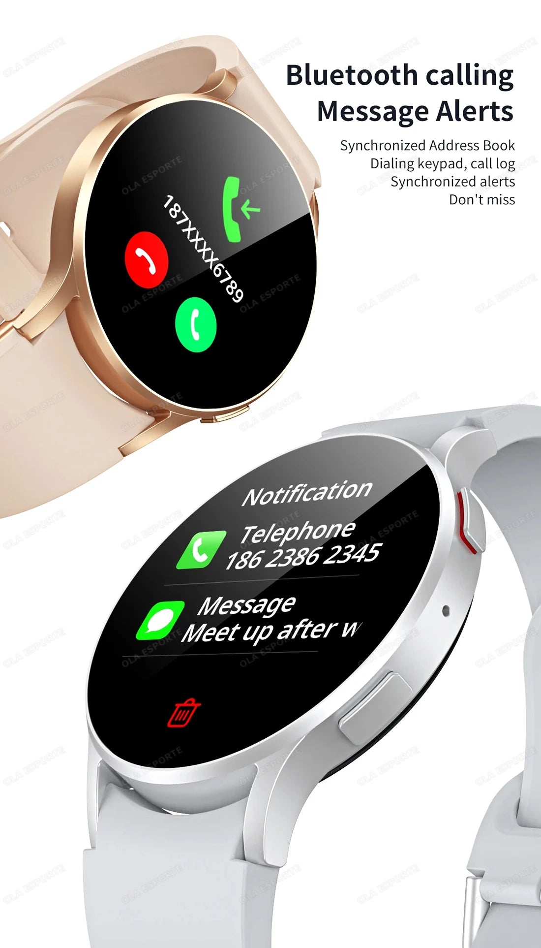 Smartwatch Women Watch 6 Health Monitoring Watch Waterproof Voice Assistant Bluetooth Call Smart Watch 2025 New