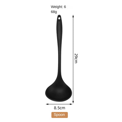 1/10PCS Food-Grade Silicone Kitchen Tools Set, Heat-Resistant Slotted Spoon for Non-Stick Cookware & Hot Pot, Multi-Use Strainer