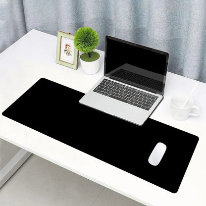 Black Large Gaming Mouse Pad with Stitched Edges, Extended Desk Mat Non-Slip Rubber Base for Laptop Office Home Computer Use