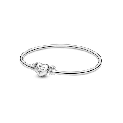 2025 New Disney Mickey Mouse Spider Man Heart Clip Original 925 Silver Plated Bracelet Love Buckle Bead Decoration DIY Women's