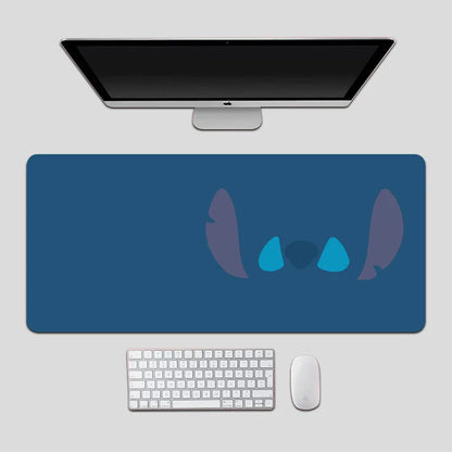 Oversized Stitch Pu Leather Mouse Pad Children and Students Cartoon Book Table Mat Anime Home Office Keyboard Pad Cute Wrist Pad