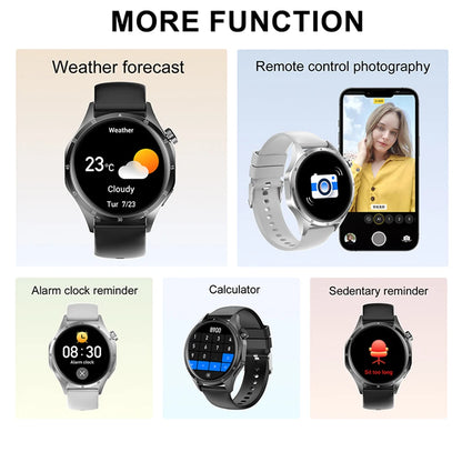 2025New Smart Watch Men Full Circle HD Screen Wireless Call Smartwatch Call Reminder GPS Sports Track Bracelet Music Clock+ Gift