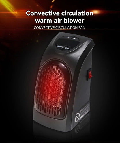 Portable Electric Heater, Wall Plug-In Room Heater, Mini Radiator Fan Warmer, Ideal Heating Appliance for Home