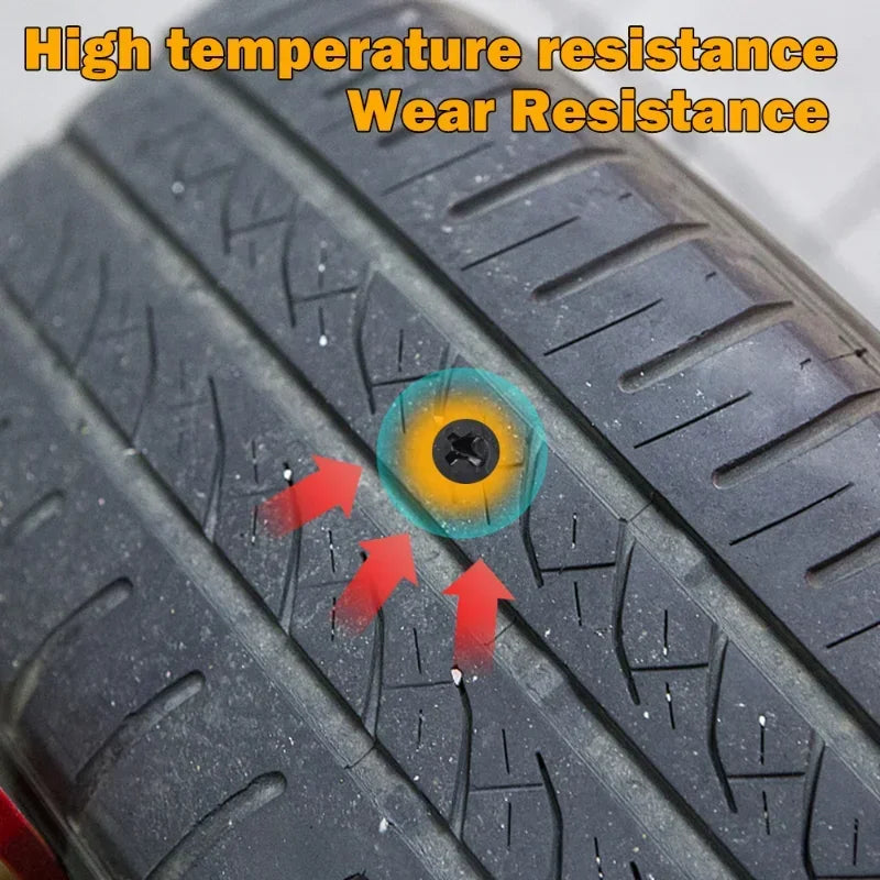 10/30Pcs Motorcycle Car Vacuum Tire Repair Nail Tool with Rubber Metal Fittings Auto Tyre Maintenance Car Service Tool