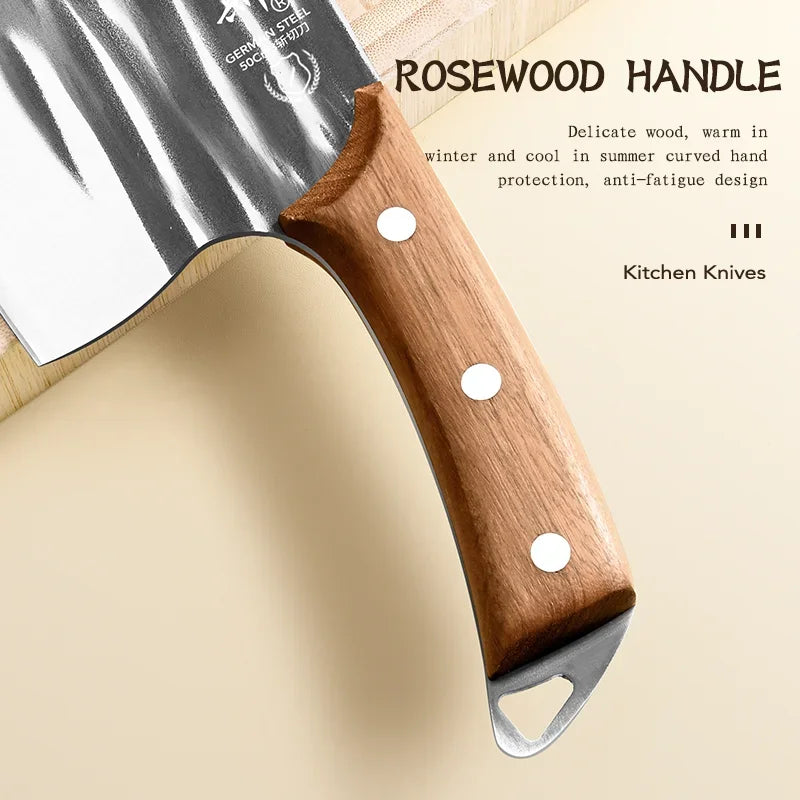 Kitchen knife, household forging, chopping and cutting dual-use knife, chef's super sharp kitchen bone cutting tool