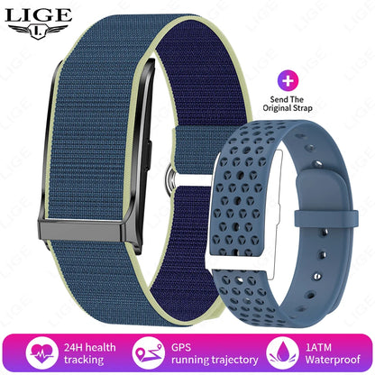 New Smart Watch Men Smart Health Wristband Women GPS Sport Trajectory 1ATM Waterproof All Day Healthy Monitor Fitness Bracelet
