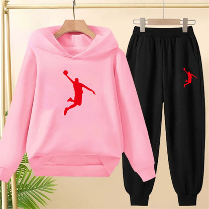 Children's Top and bottom Number 23 Basketball Hoodies Girls Boy age 3-12 Coat Casual Toddle Sweatshirr Hood autumn clothing