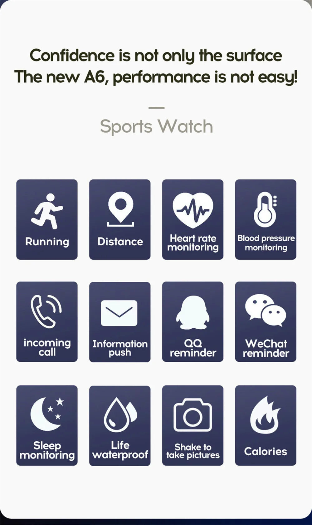 Smart Watch Sport Fitness Bracelet Control Music Message Display Pedometer Bluetooth Connect Smartwatch 116 Alarm Clock Weather
