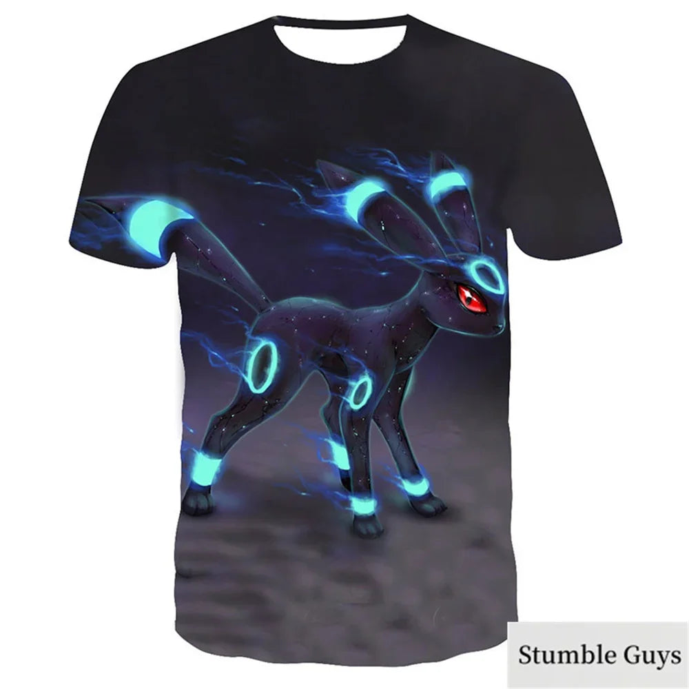 Pokemon 3D T-shirt for Boys and Children T-shirt Pikachu Cartoon Cool T-shirt for Boys and Girls Fashion Men Women Street Tee