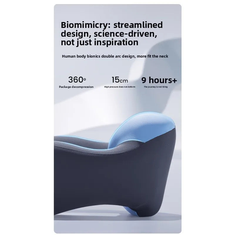 Memory Foam Travel Neck Pillow U Shape Ergonomic Support for Airplane Car Office Comfortable Portable Cervical Pillow