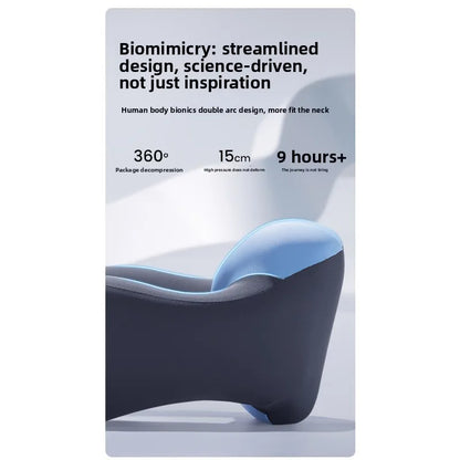 Memory Foam Travel Neck Pillow U Shape Ergonomic Support for Airplane Car Office Comfortable Portable Cervical Pillow