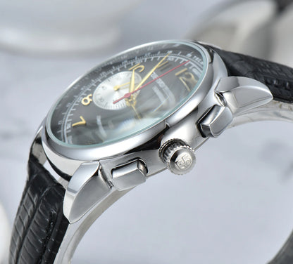 Hot Selling New Fashion Luxury Brand Watch Leather Strap Quartz Watch Business Casual Men's Watch