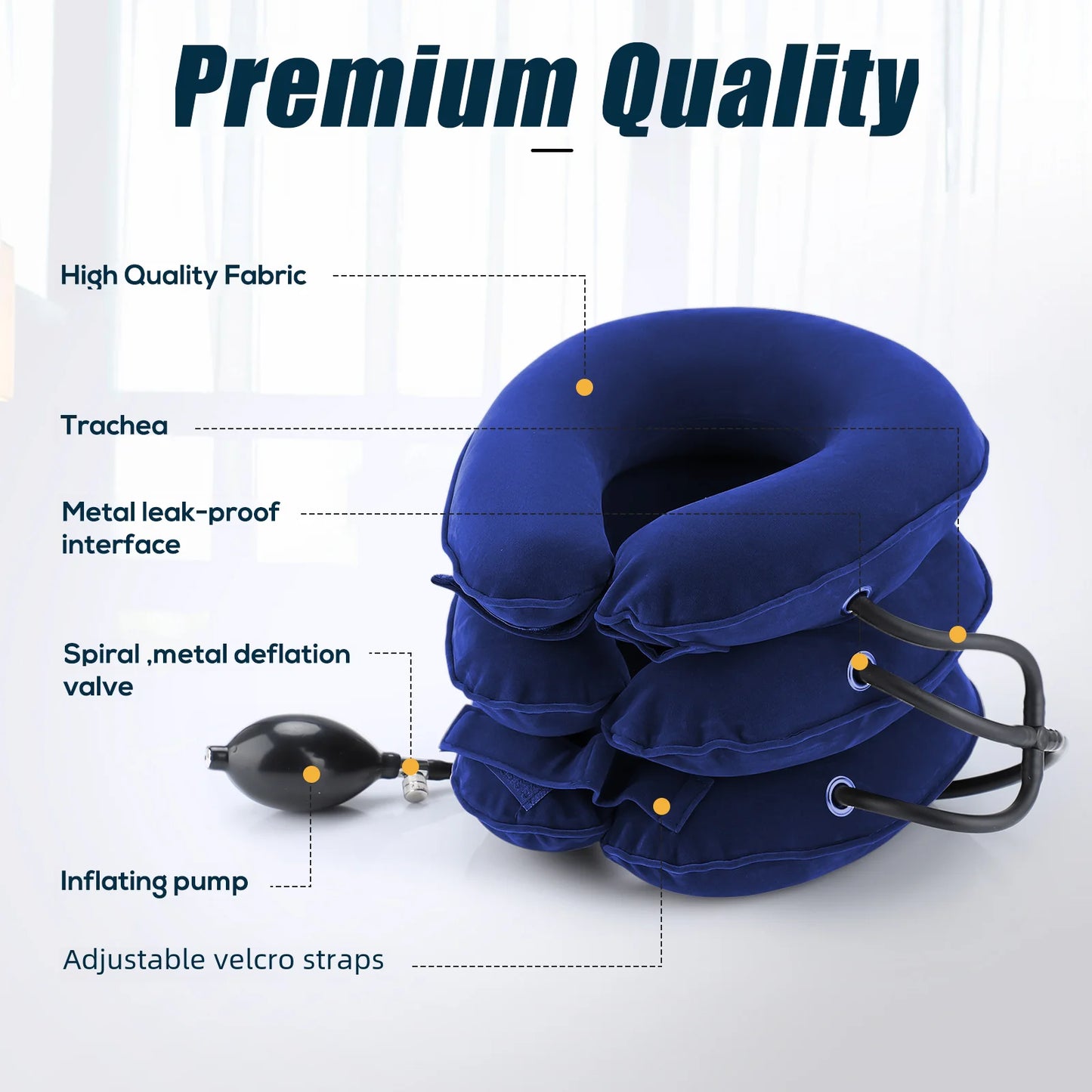 Neck Inflatable Pillow Collar Tractor Air Cervical Traction Device Support Vertebra Orthopedics Massage Relaxation Brace