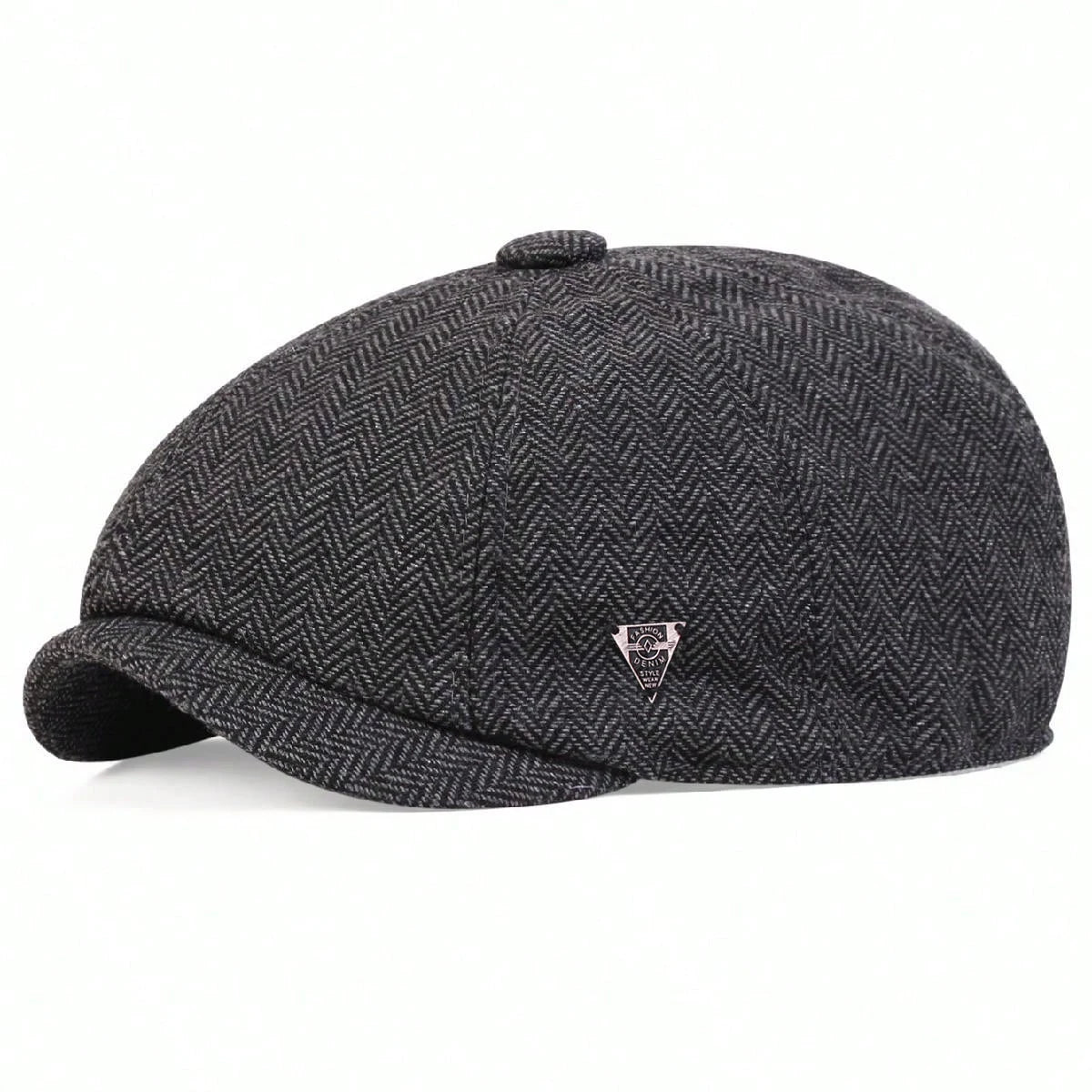 Unisex FASHION DENIM Letter Label Herringbone Newsboy Caps Men British Painters Hats Spring and Autumn Berets Hip Hop Berets