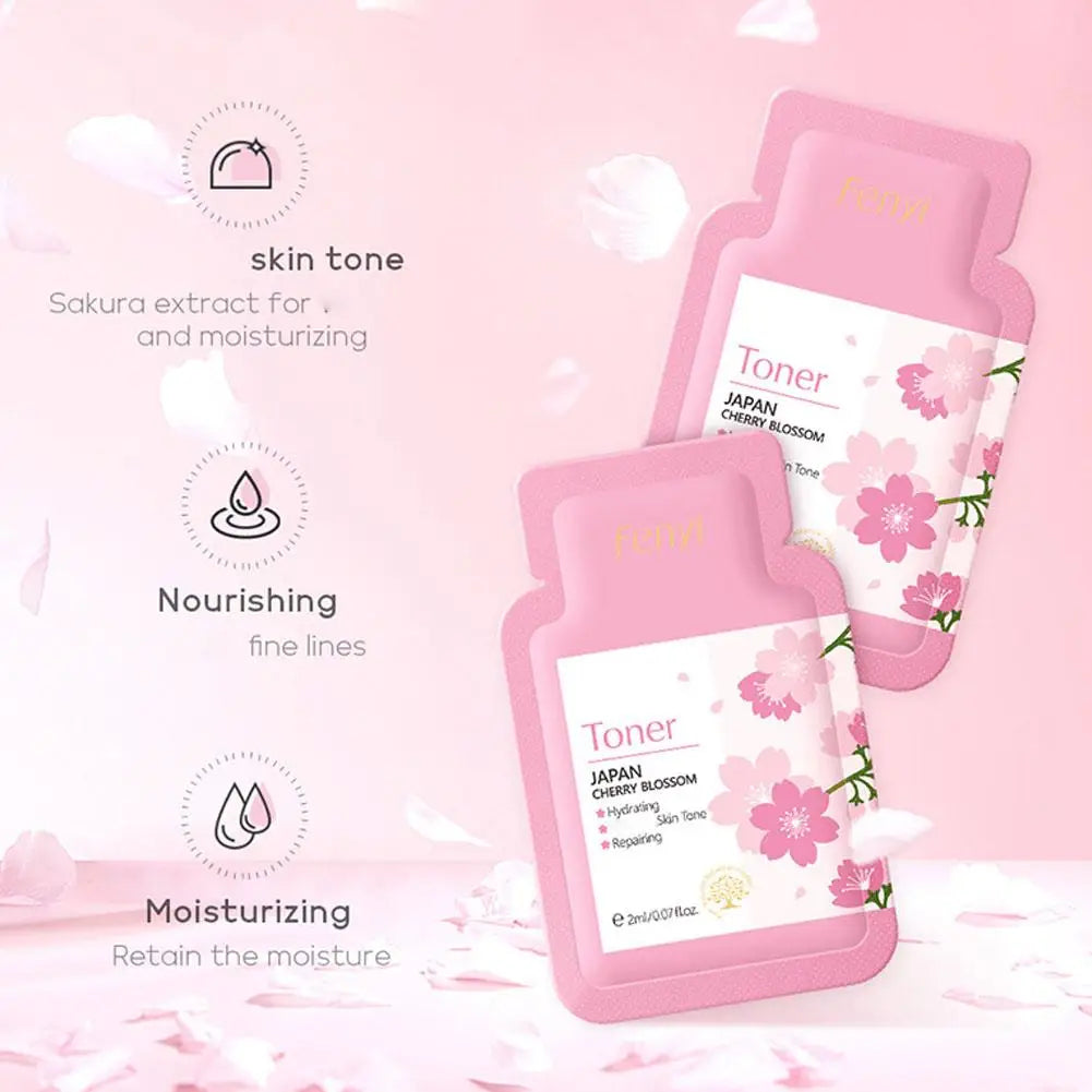 1/5/10Pcs Sakura Facial Toner Moisturizing Firming Skin Soothing Moisturizing Oil Control Hydrating Brightening Face Serum