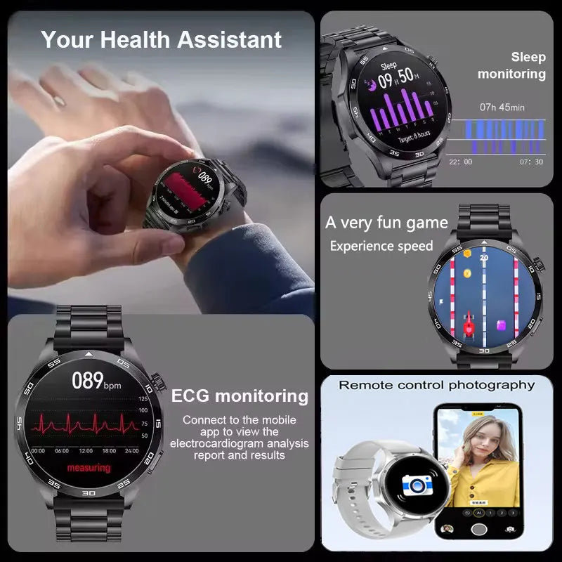 2025 New Men GPS Smart Watch 360 * 360 AMOLED Screen Bluetooth Call NFC Heart Rate Monitoring IP68 Waterproof SmartWatch for Men
