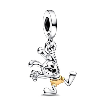 Hot Sell 925 Silver DIY Beads Jewelry Charms Bracelet Mickey Minnie Princess Christmas Stitch Robots Marvel Cute Miniso Disney