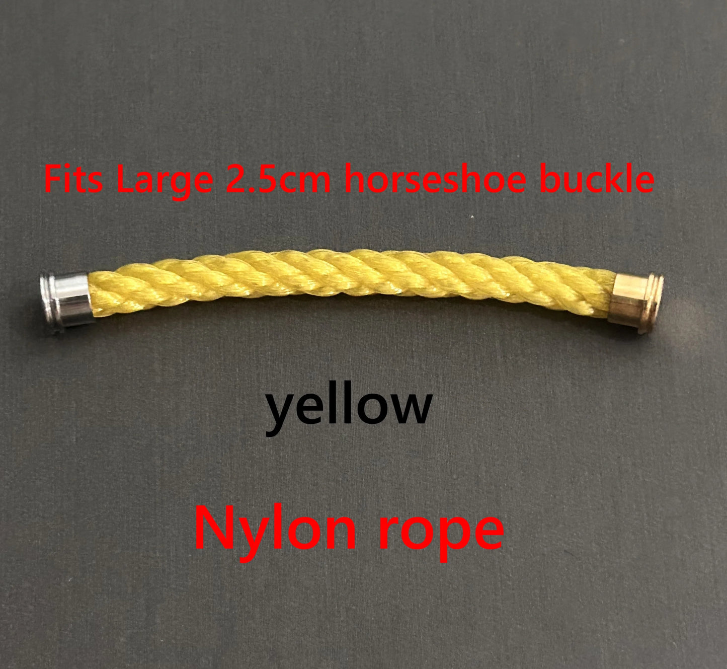 High Quality 1:1 Nylon Rope Fits 2.5cm Big Horseshoe Clasp Customized to Any Length Holiday Gift