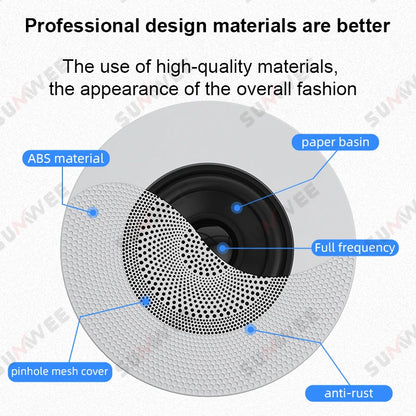 3 Inch Passive ceiling speakers 4 Ohm home Theater Background Music Stereo sound Embedded Audio system For Kitchen Living Room