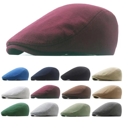 Fashion Berets Men Spring Autumn Casual Newsboy Hat Retro Artist Painter Hat Men's Casual Flat Cap Male Cotton Beret Cap Gorras