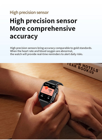 LIGE NEW Smart Watch Daily Monitoring Voice Assistant Wireless Call Notification Music Control Men Women Waterproof Smartwatch