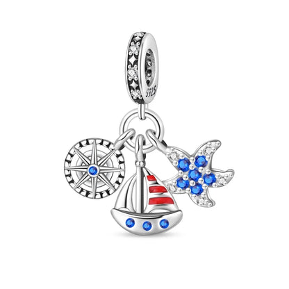 Leisurely 925 Sterling Silver Beach Trip Hawaiian Bikini Surf Coconut Tree Charm Fit DIY Bracelet Necklace Travel Souvenirs