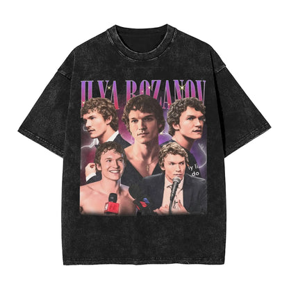 Heated Rivalry Ilya Rozanov T Shirts Hip Hop Washed Short Sleeve Harajuku T-Shirt for Men Women Tops Streetwear Printed Tees
