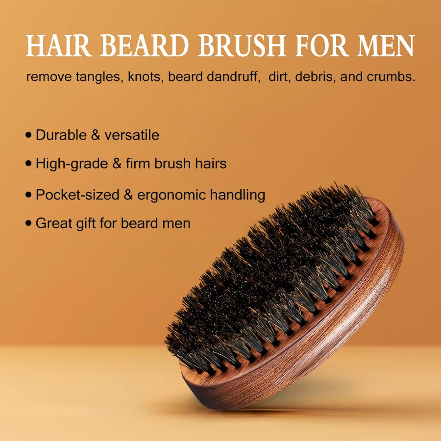 3pcs Men Natural Beard Care Oil Moisturizing Smoothing Facial Hair Care Tools Gentlemen Whiskers Oil Conditioner and Volumizing
