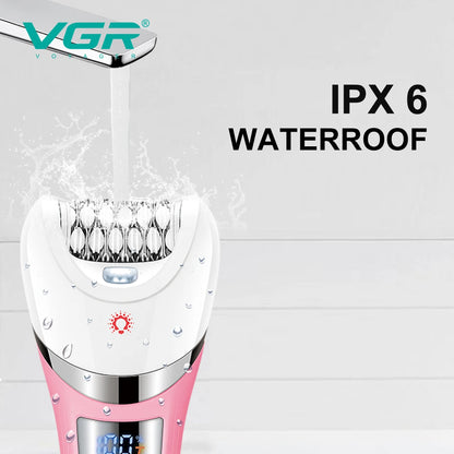 VGR Hair Trimmer Electric Epilator Hair Removal Personal Care Appliances Body Trimmer 5 IN 1 Waterproof Hair Remover Women V-759