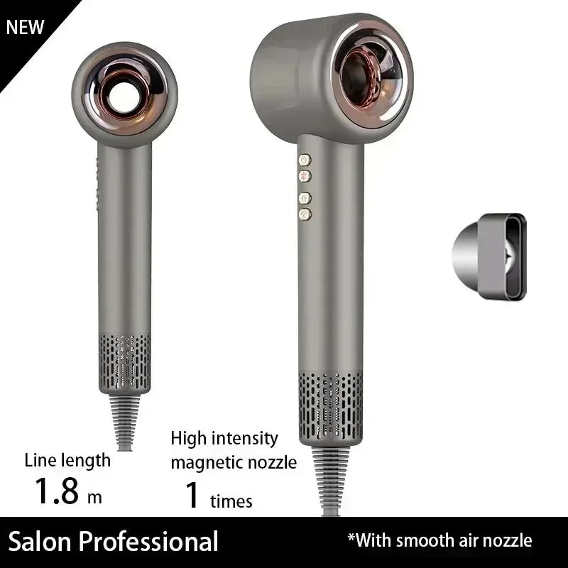 220V Professional Leafless High Speed Hair Dryer Salon Home Appliance Constant Temperature Negative Ion Quick Drying 1.8m