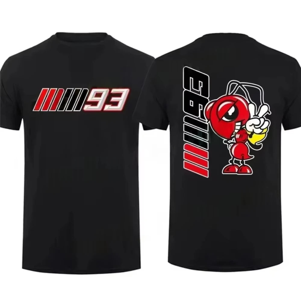 2025 Summer Cotton Men Marc T Shirt Casual No. 93 Motor Marquezs T-shirt Graphic Short Sleeves Streetwear S-4XL Cool Tee