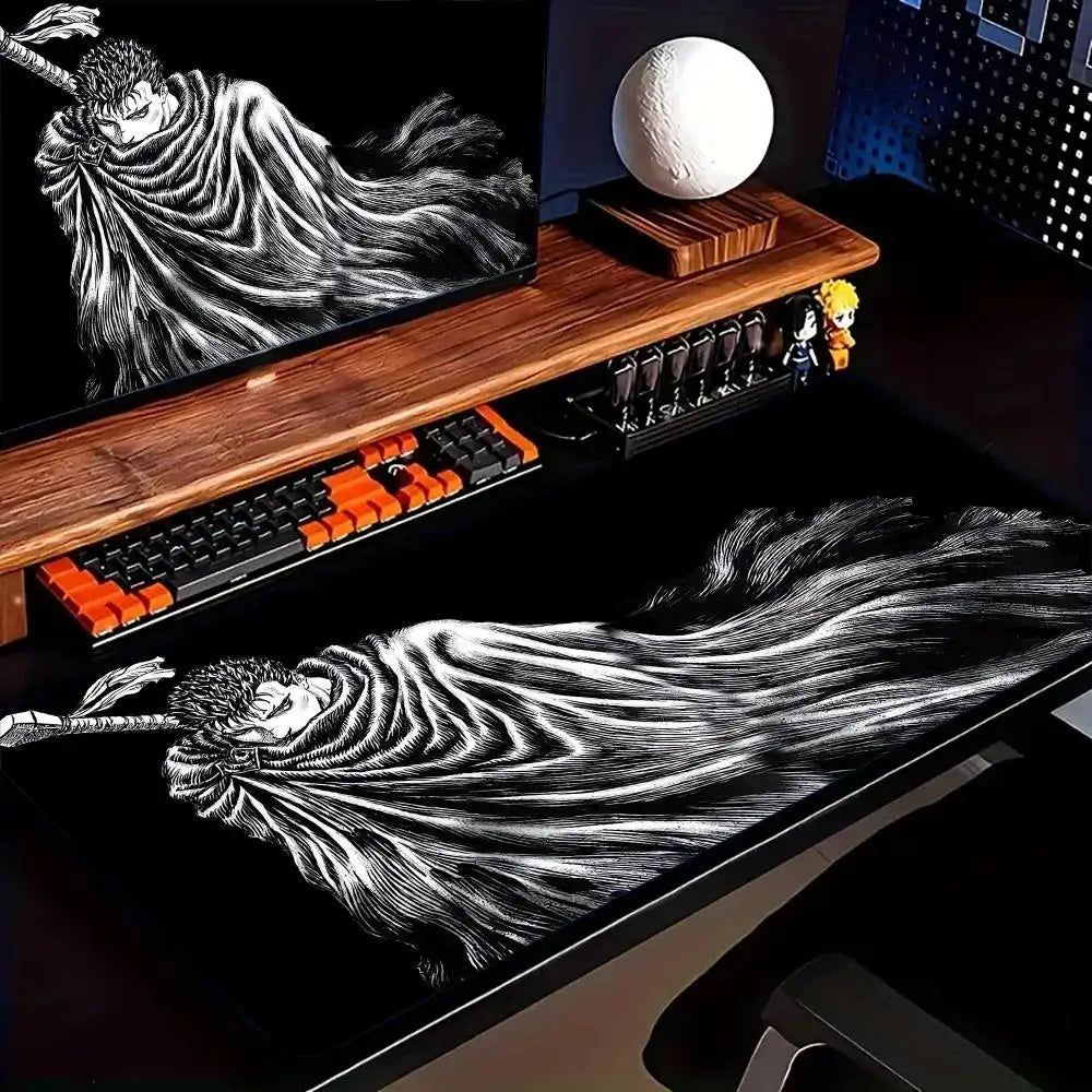 Berserk Guts Anime Mouse Pad Large Computer Office Game Table Mats XXL Rubber Anti-slip Gaming Keyboard Mousepads Long Desk Pads