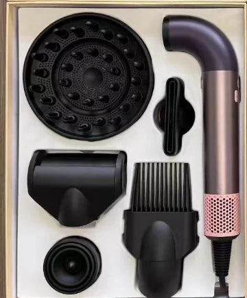 New High Speed Negative Ion Hair Dryer with Bend Tube Nozzle Quick Drying for Household Travel hairdryer home appliance 5 in 1
