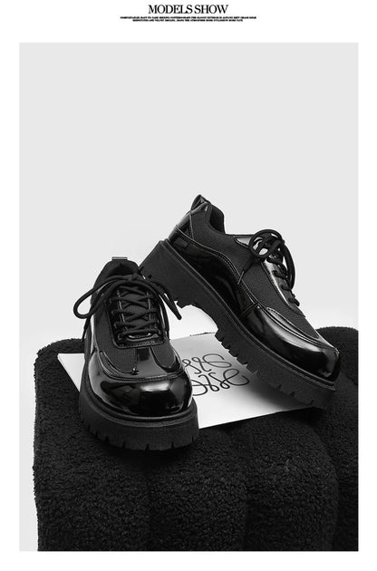 Shoes for Men High Quality Trend Casual Shoes Men Leather Original British Thick Sole Comfort Derby Shoes Sneaker Zapatos Hombre
