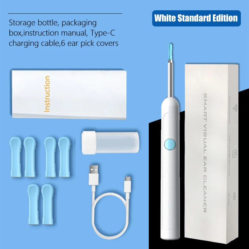 Wireless Visual Ear Cleaner HD Camera LED Light Rechargeable Ear Wax Removal Tool for All Ages