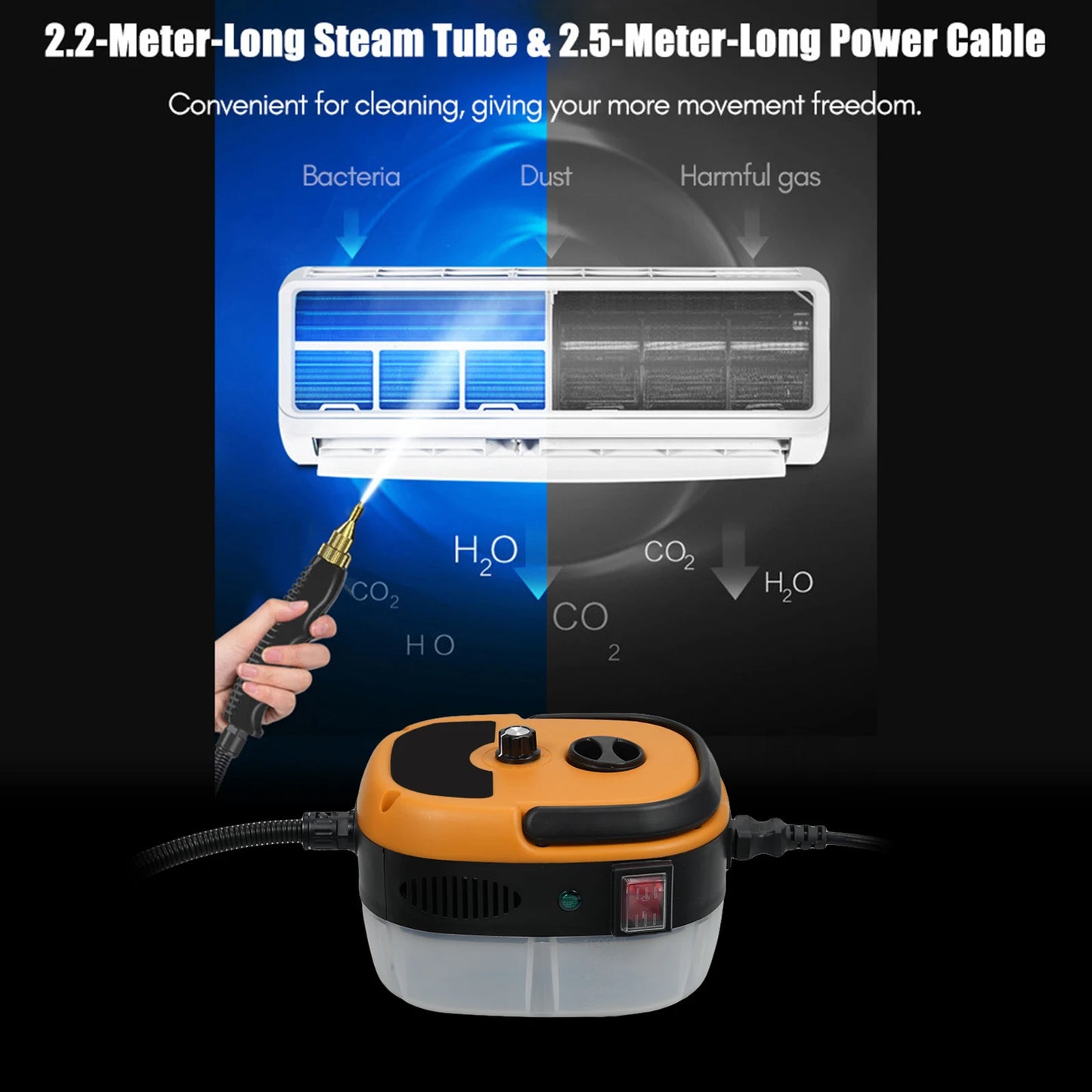 leaning Machine Pressurized Steam Cleaner Suitable For Automotive Air Conditioning Home Sofa Bathroom Car Seat Office Bedroom