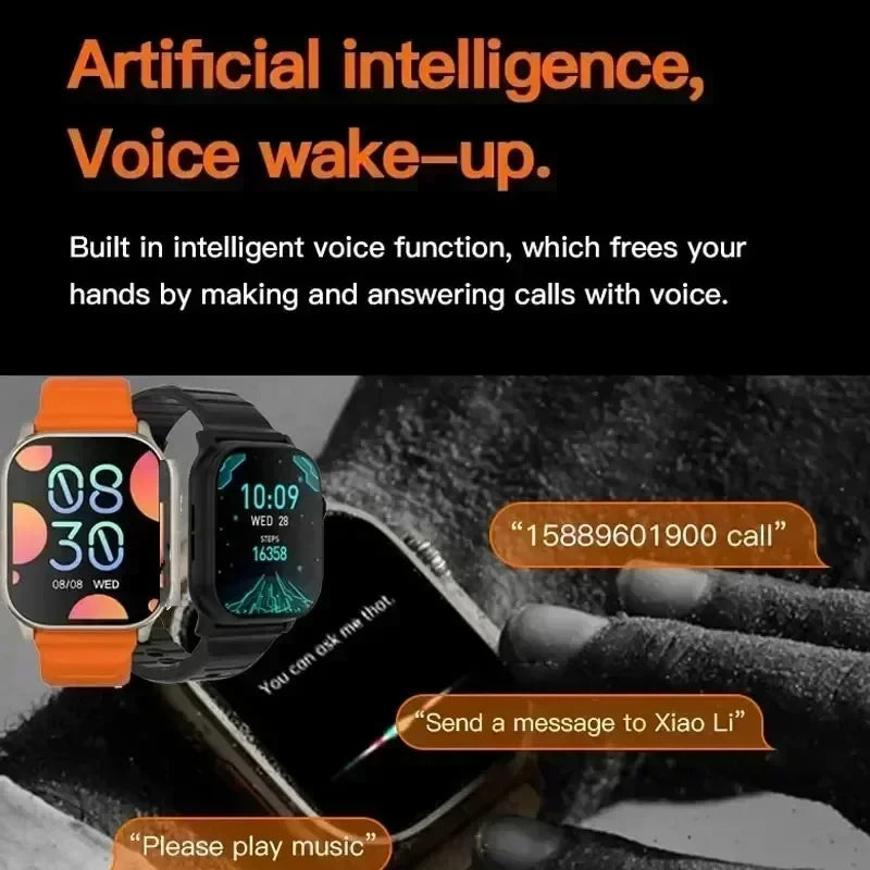 2025 New Smartwatch S100 Ultra 7 Watch Straps 2.2HD Amoled Circular Screen Monitoring Reloj inteligente with Protective Case
