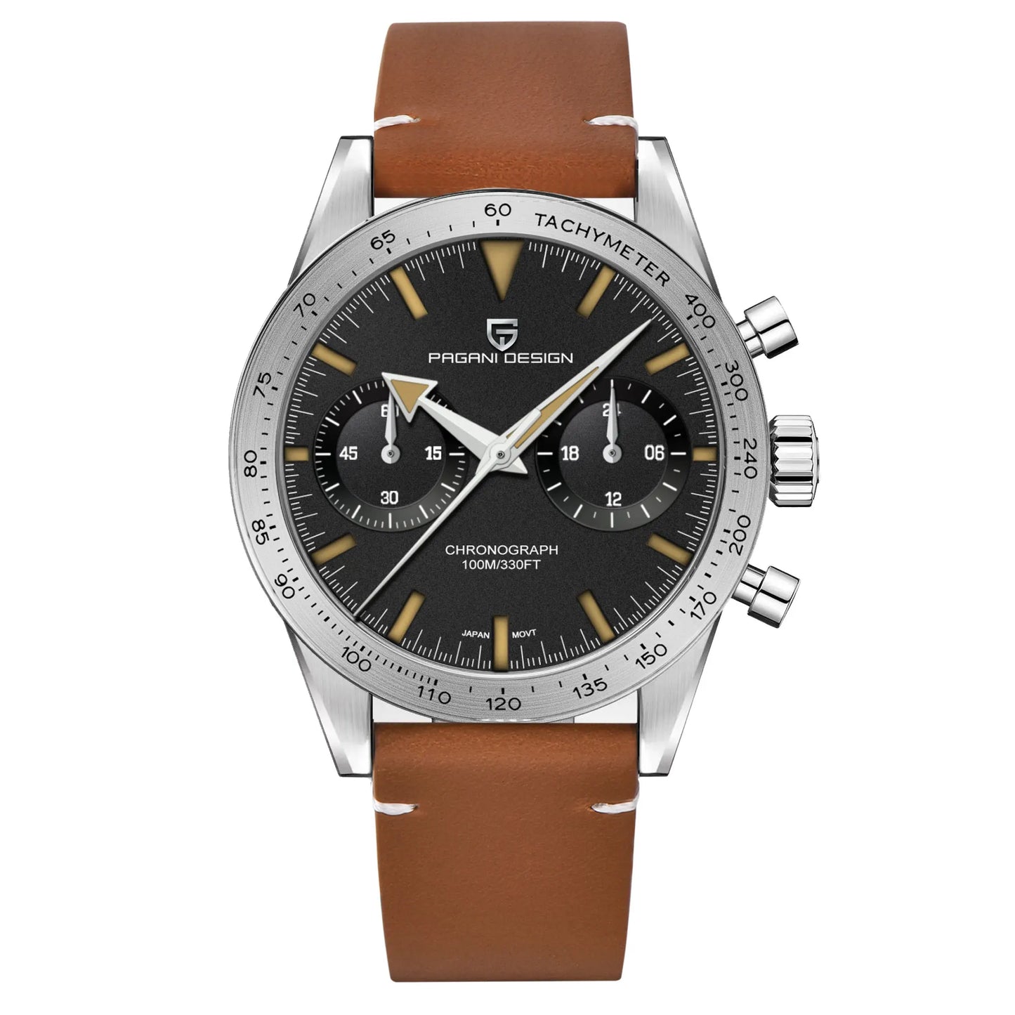2025 New PAGANI DESIGN Retro Mens Watches Moon Quartz Watch For Men Speed Sports Chronograph AR Sapphire VK64 Clock Reloj Hombre