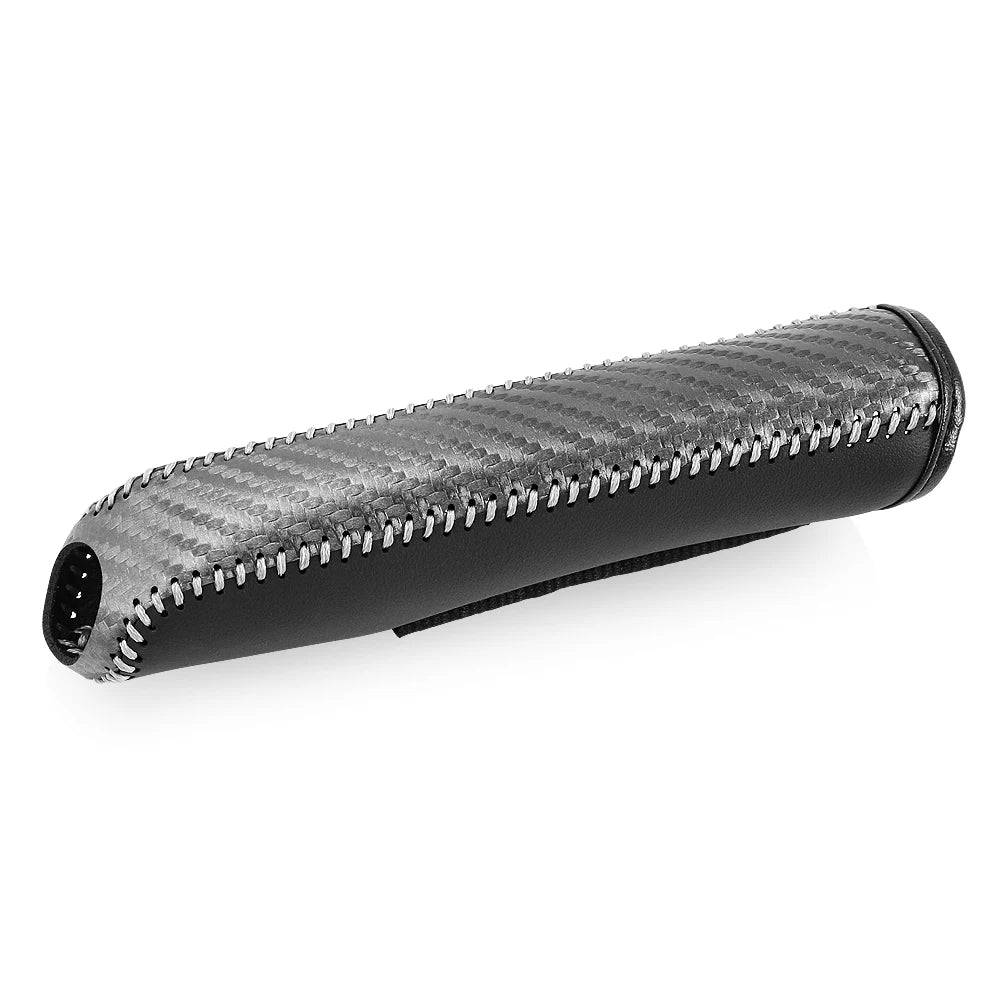 Carbon Fiber Car Leather Handbrake Cover Protective Sleeve Hand Brake Protection Car Interior Accessories