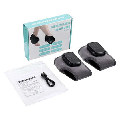 Electric Ankle Heating Massage Hot Compress Vibration Foot Massage 3 Heating Level Ankle Joint Brace Wrap Foot Warmer Massage